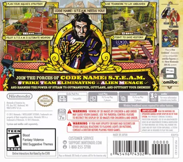 Code Name - S.T.E.A.M. (USA) box cover back